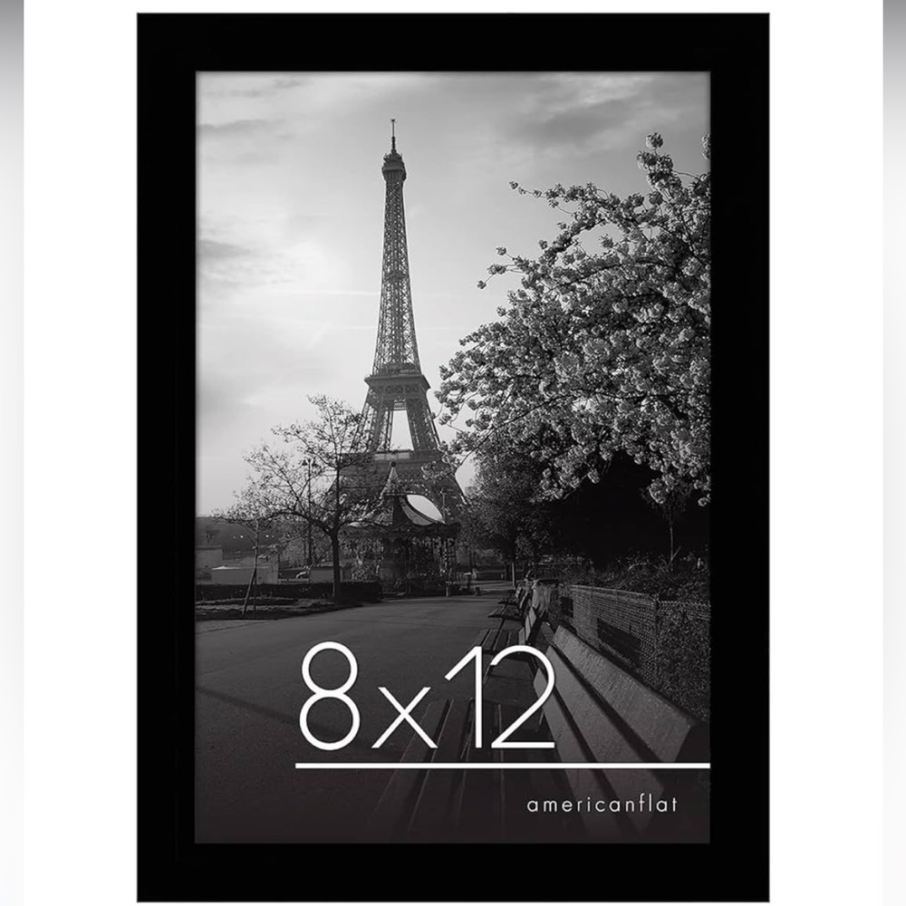 American Flat 8x12 Black photo frame